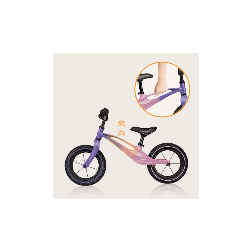 Lionelo - Bicicletta senza pedali BART AIR viola/rosa