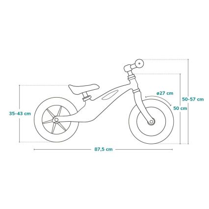 Lionelo - Bicicletta senza pedali BART Celeste
