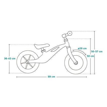 Lionelo - Bicicletta senza pedali BART TOUR grigio/giallo