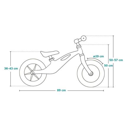 Lionelo - Bicicletta senza pedali BART TOUR rosa/verde
