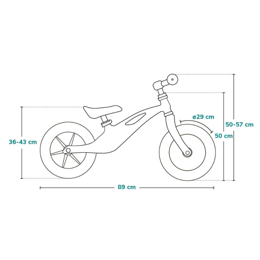 Lionelo - Bicicletta senza pedali BART TOUR rosa/verde