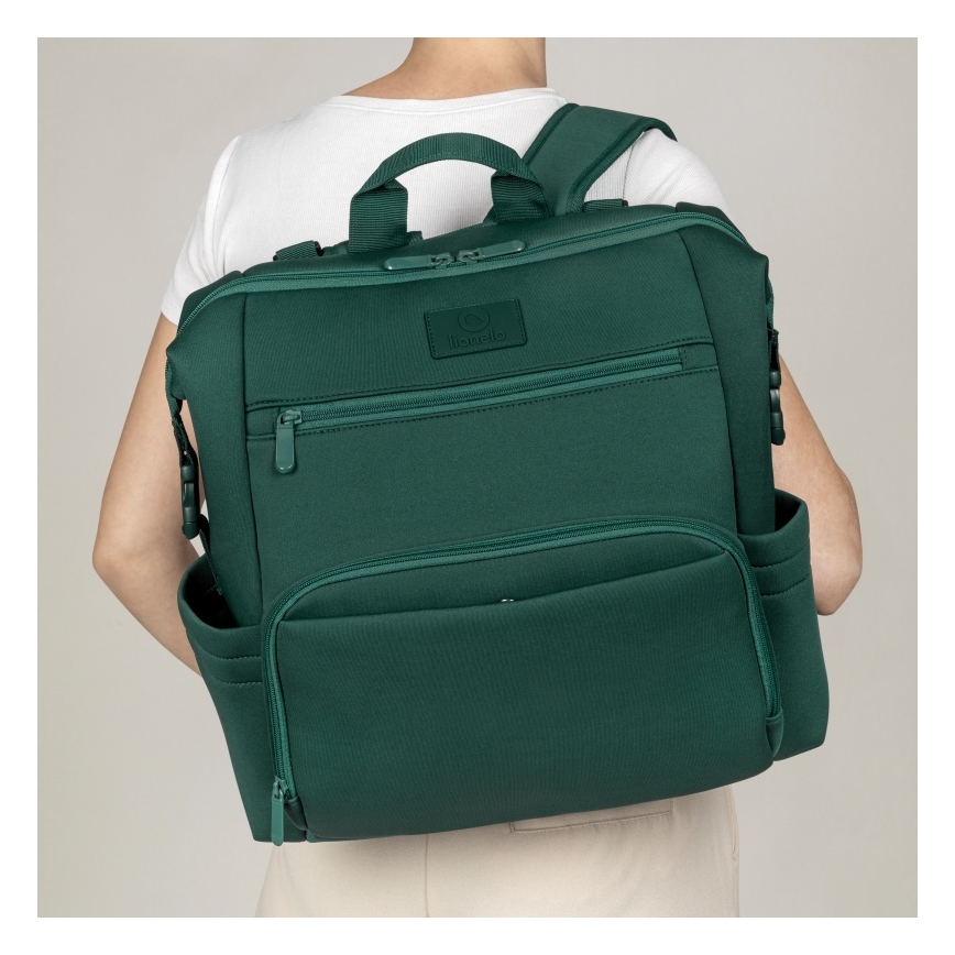 Lionelo - Borsa fasciatoio per passeggino CUBE Green Forest