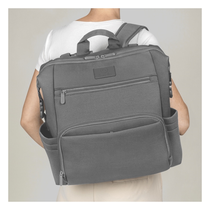 Lionelo - Borsa fasciatoio per passeggino CUBE Grey Stone