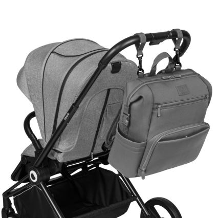 Lionelo - Borsa fasciatoio per passeggino CUBE Grey Stone