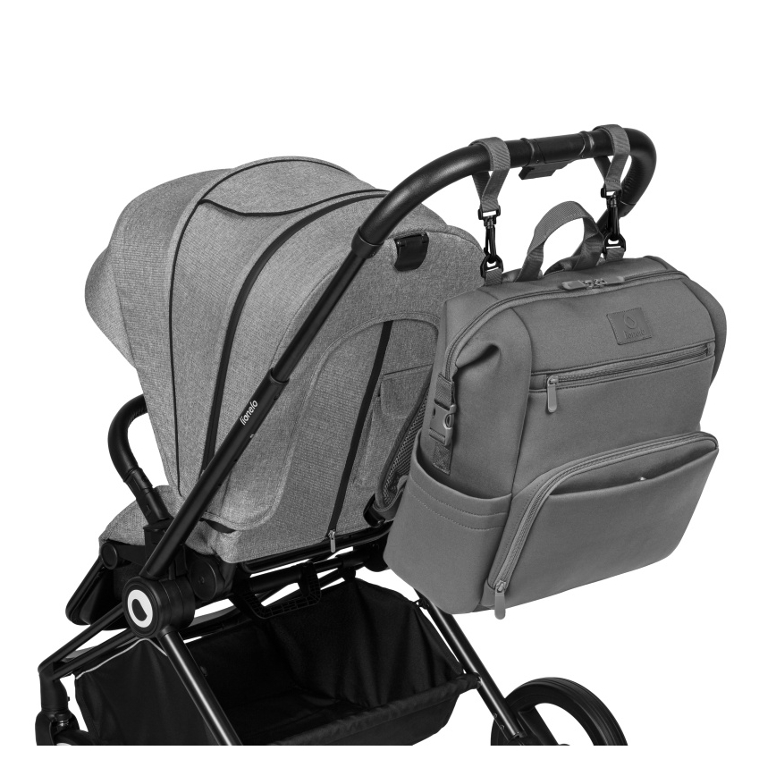 Lionelo - Borsa fasciatoio per passeggino CUBE Grey Stone
