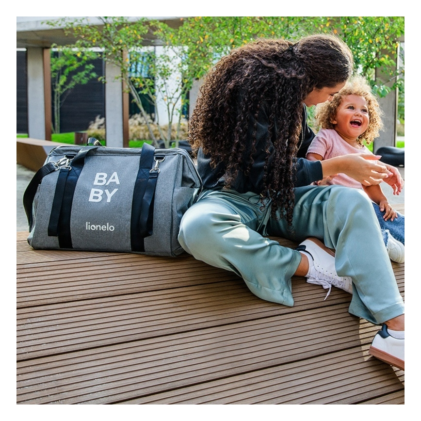 Lionelo - Borsa fasciatoio per passeggino IDA Grigio Cemento
