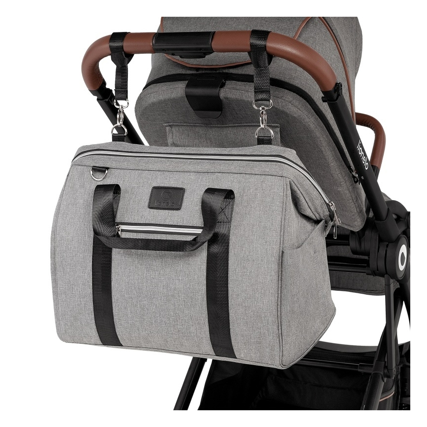 Lionelo - Borsa fasciatoio per passeggino IDA Grigio Cemento