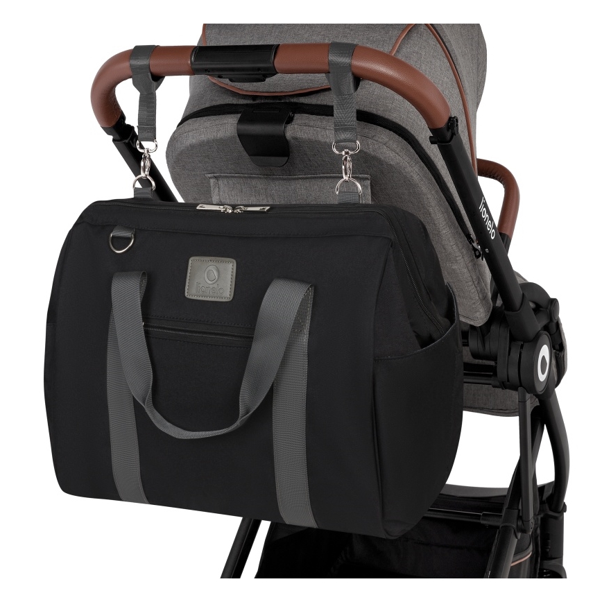 Lionelo - Borsa fasciatoio per passeggino IDA Nero Onice
