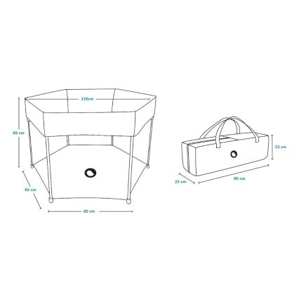 Lionelo - Box giochi ROEL blu scuro