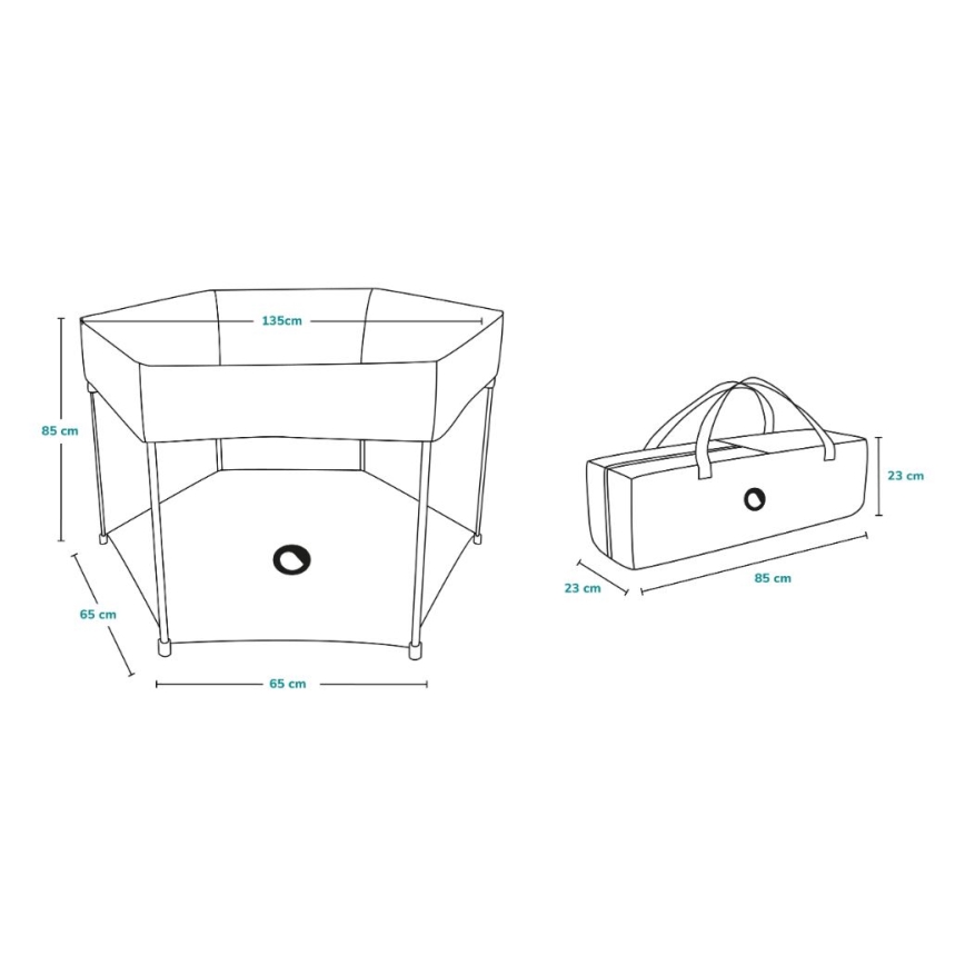 Lionelo - Box giochi ROEL blu scuro