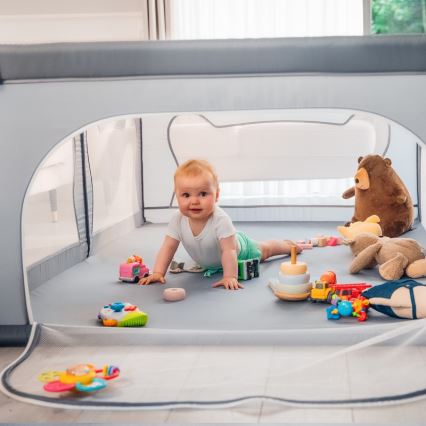 Lionelo - Box giochi WILLOW grigio