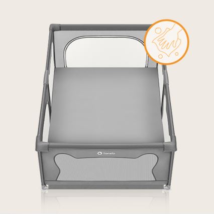 Lionelo - Box giochi WILLOW grigio