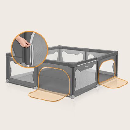 Lionelo - Box giochi WILLOW XL grigio