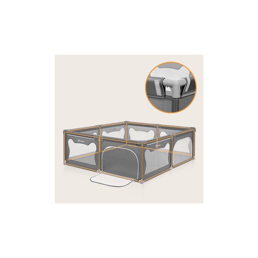 Lionelo - Box giochi WILLOW XL grigio