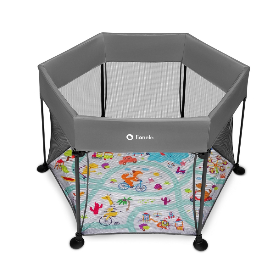 Lionelo - Box gioco ROEL Grigio Multicolore