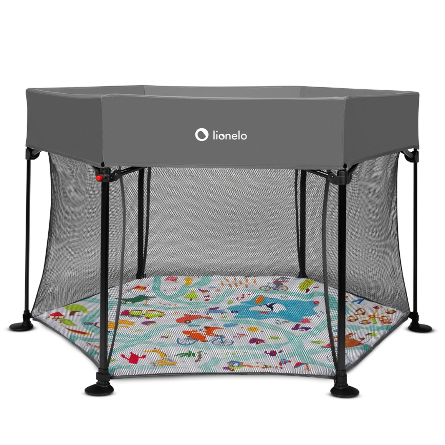 Lionelo - Box gioco ROEL Grigio Multicolore