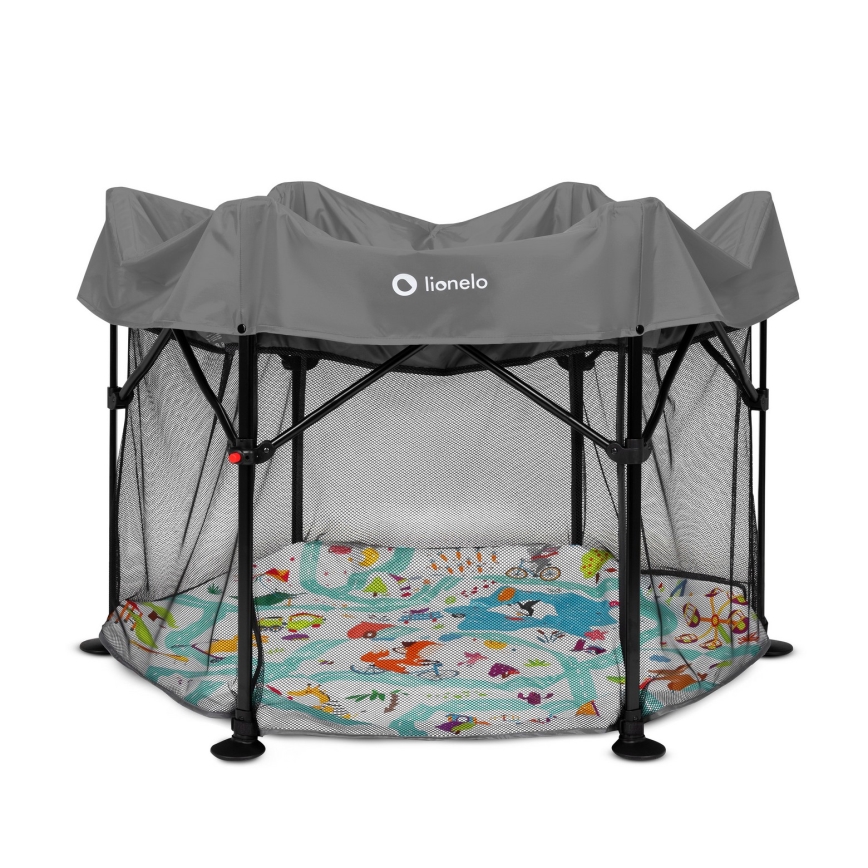 Lionelo - Box gioco ROEL Grigio Multicolore