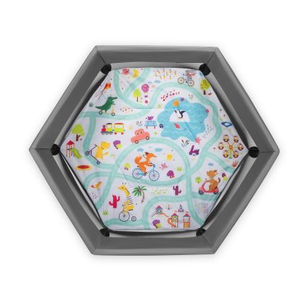 Lionelo - Box gioco ROEL Grigio Multicolore