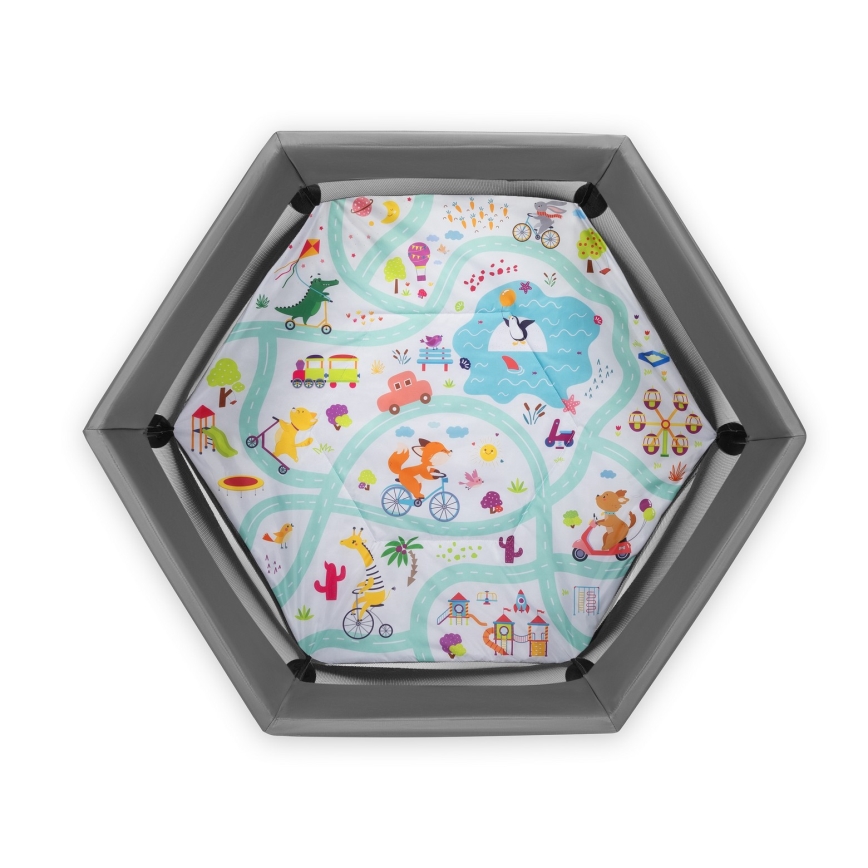 Lionelo - Box gioco ROEL Grigio Multicolore