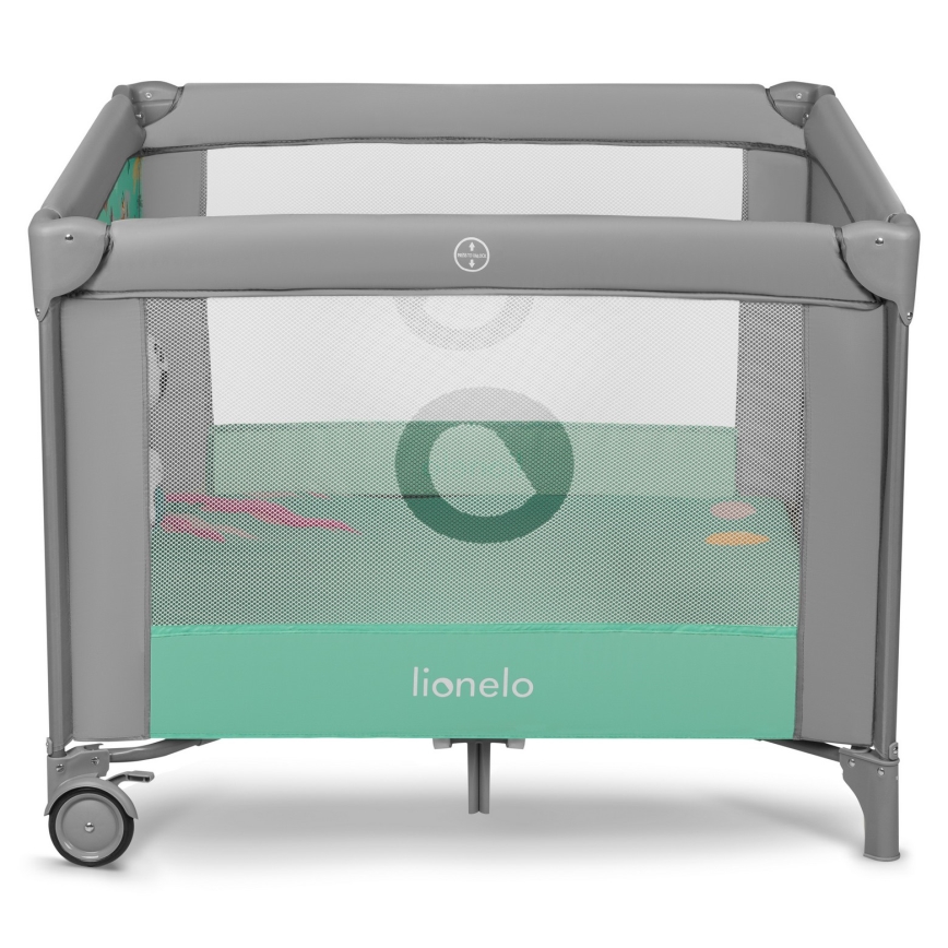Lionelo - Box per bambini MILLE Grigio Verde