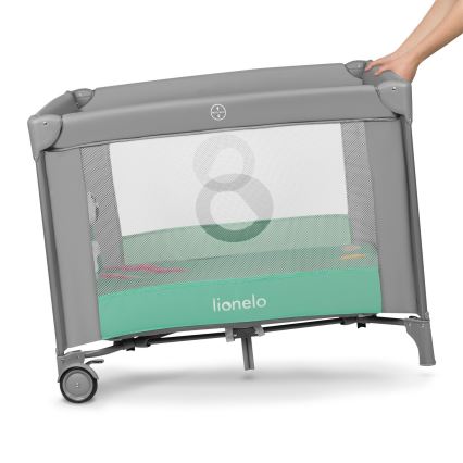Lionelo - Box per bambini MILLE Grigio Verde