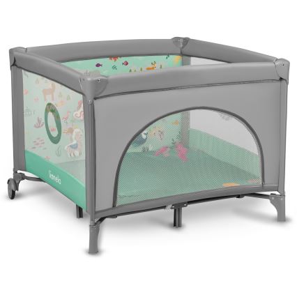Lionelo - Box per bambini MILLE Grigio Verde