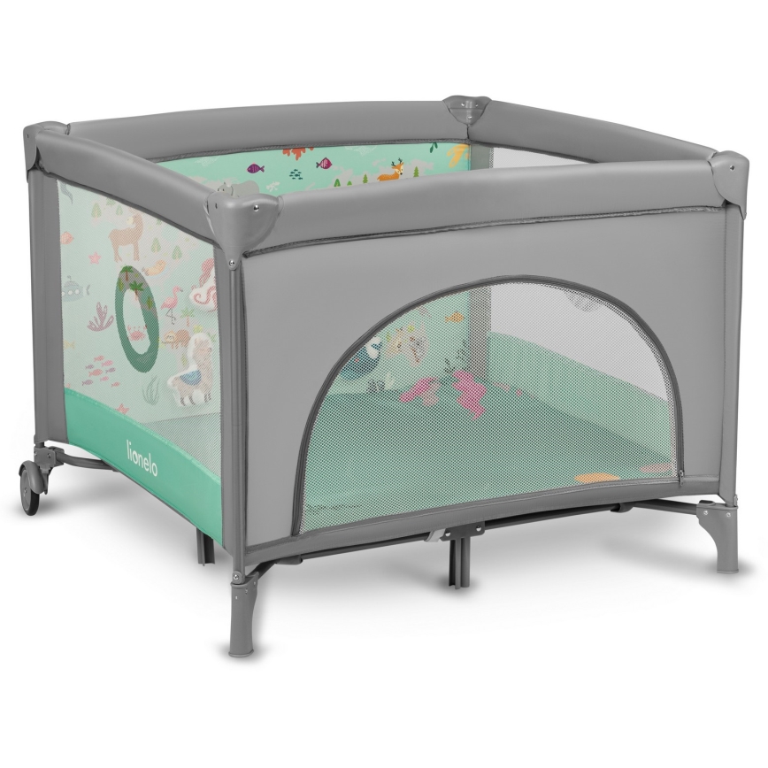 Lionelo - Box per bambini MILLE Grigio Verde