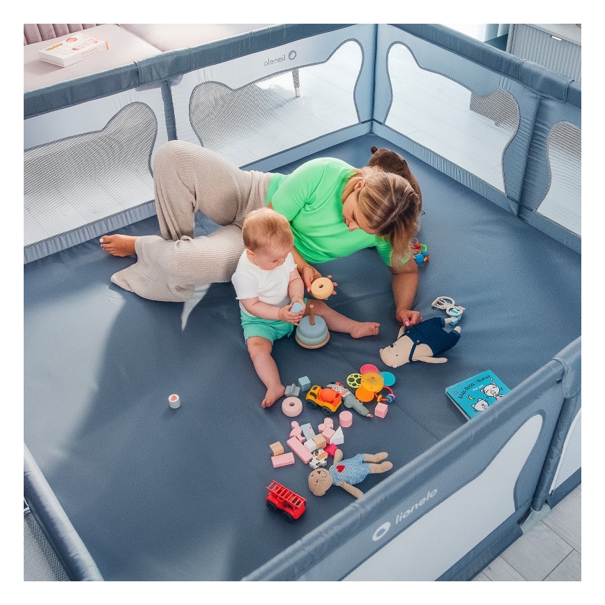 Lionelo - Box per bambini WILLOW XL grigio