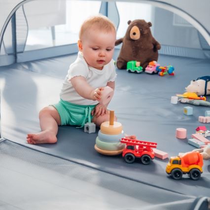 Lionelo - Box per bambini WILLOW XL grigio