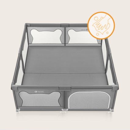 Lionelo - Box per bambini WILLOW XL grigio