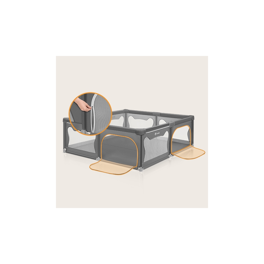 Lionelo - Box per bambini WILLOW XL grigio