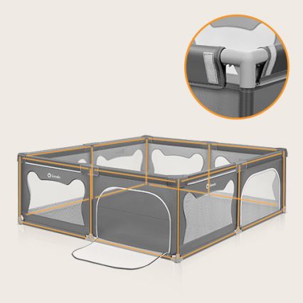 Lionelo - Box per bambini WILLOW XL grigio