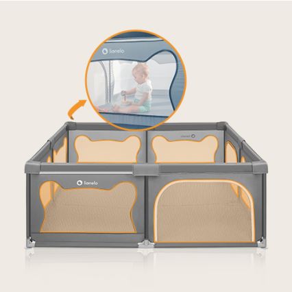 Lionelo - Box per bambini WILLOW XL grigio