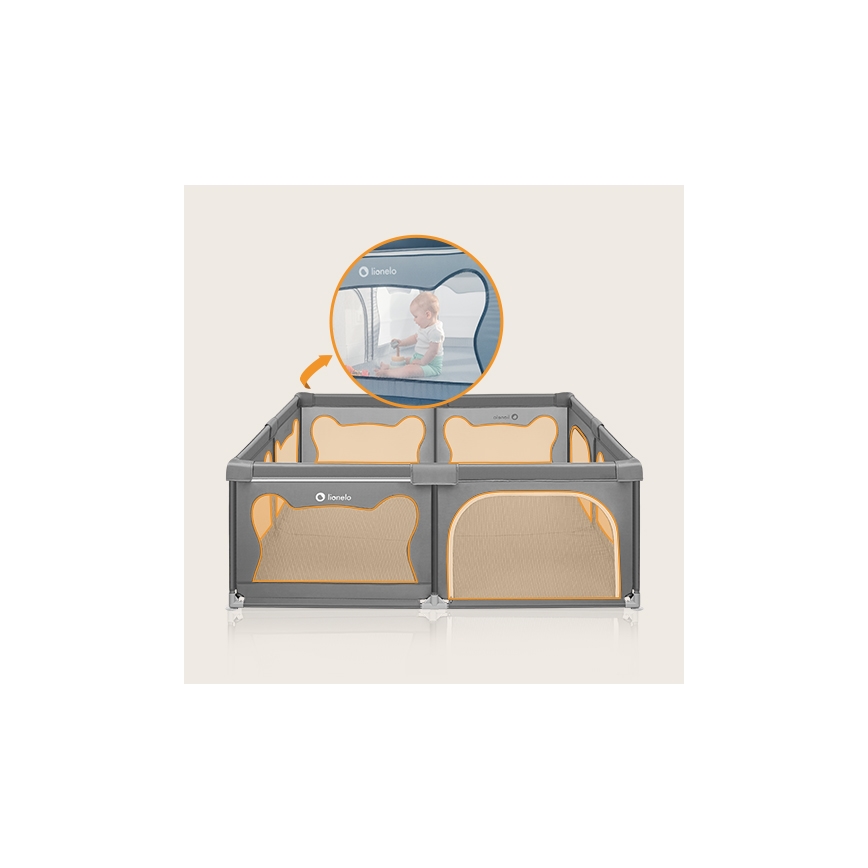 Lionelo - Box per bambini WILLOW XL grigio