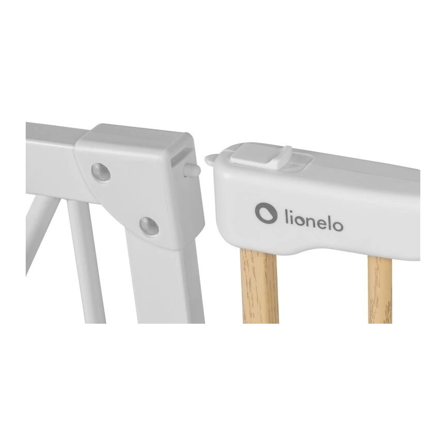 Lionelo - Cancelletto di sicurezza TRUUS SLIM bianco/beige
