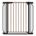 Lionelo - Cancello di sicurezza TRUUS SLIM nero/marrone