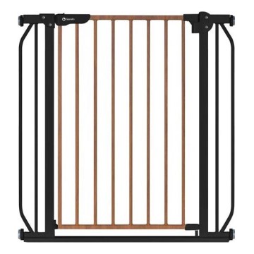 Lionelo - Cancello di sicurezza TRUUS SLIM nero/marrone