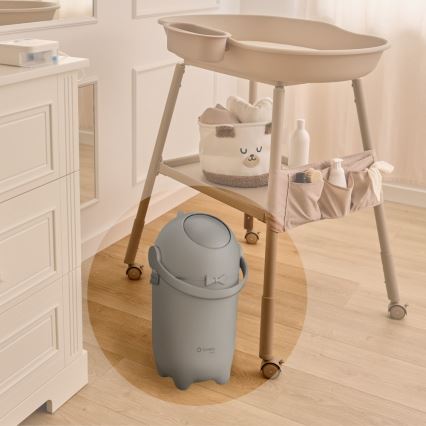 Lionelo - Contenitore per pannolini PUREBIN 10 l Grigio