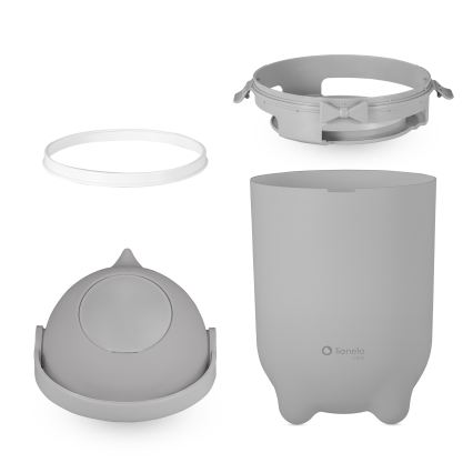 Lionelo - Contenitore per pannolini PUREBIN 10 l Grigio