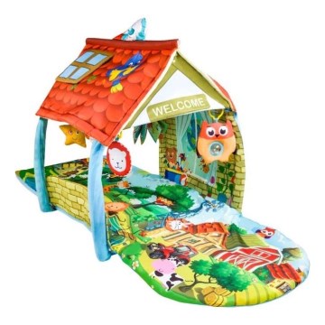 Lionelo - Coperta per bambini per giocare con casa AGNES PLUS