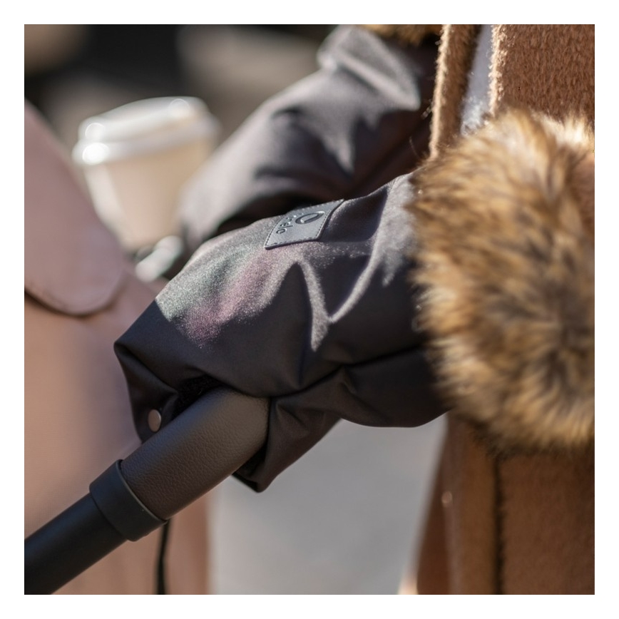 Lionelo - Coprimanopole per passeggino HANDMUFF Nero