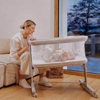 Lionelo - Culla per bambini 3in1 AURORA grigio