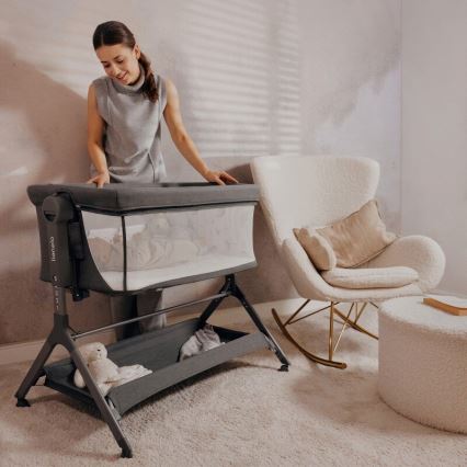 Lionelo - Culla per bambini 3in1 LEONIE PLUS grigio