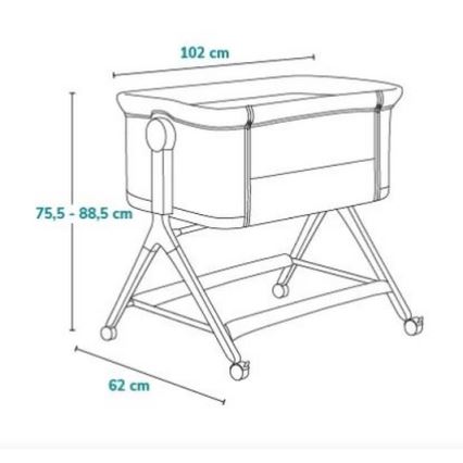 Lionelo - Culla per bambini 3in1 LEONIE PLUS grigio
