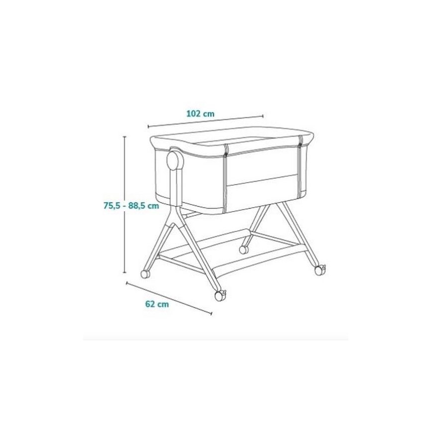 Lionelo - Culla per bambini 3in1 LEONIE PLUS grigio
