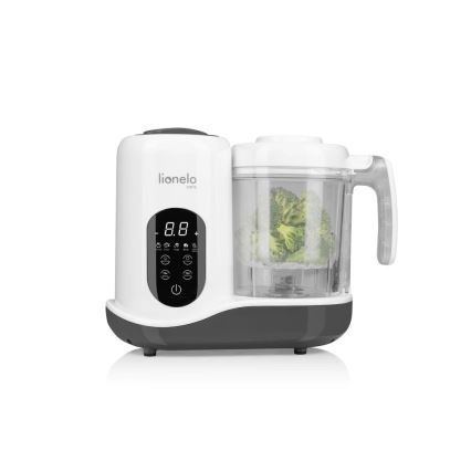 Lionelo - Cuocipappa a vapore 5 in 1 BABYMENU 110W/230V bianco/grigio