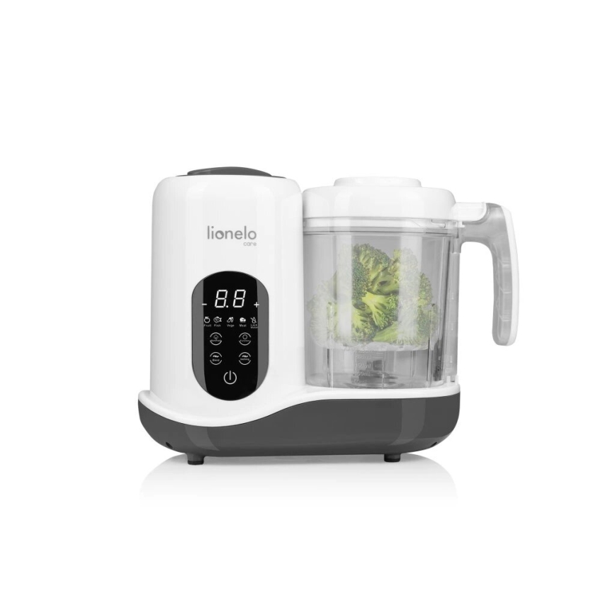 Lionelo - Cuocipappa a vapore 5 in 1 BABYMENU 110W/230V bianco/grigio