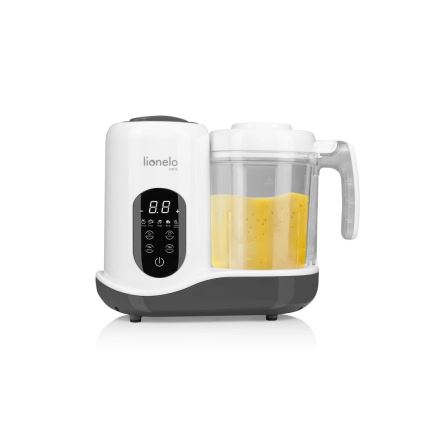 Lionelo - Cuocipappa a vapore 5 in 1 BABYMENU 110W/230V bianco/grigio