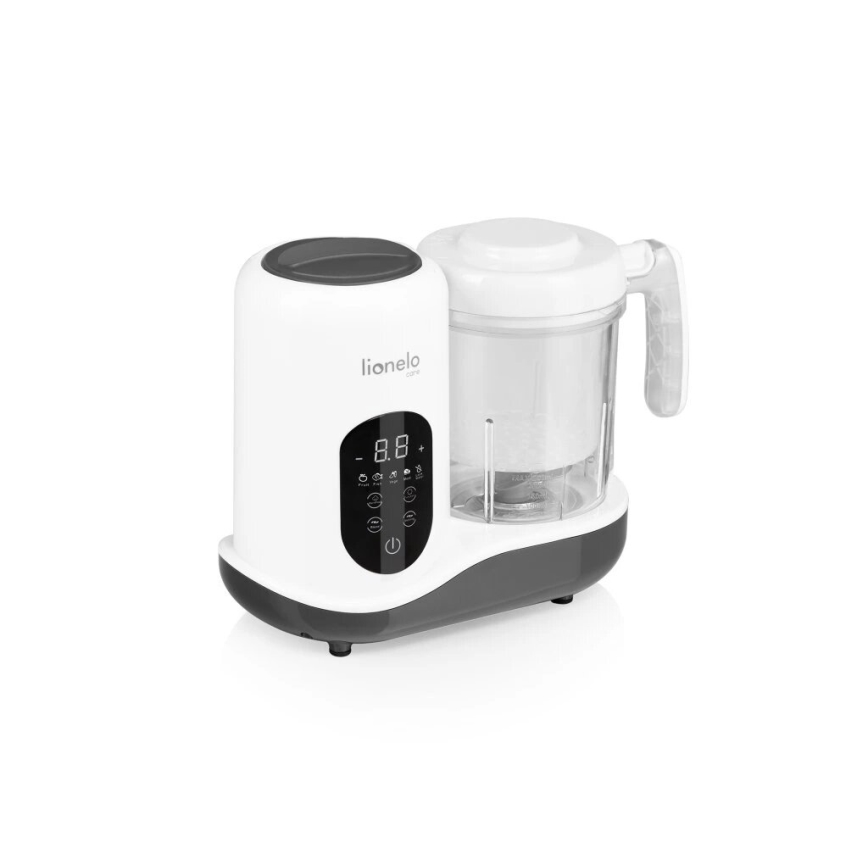 Lionelo - Cuocipappa a vapore 5 in 1 BABYMENU 110W/230V bianco/grigio