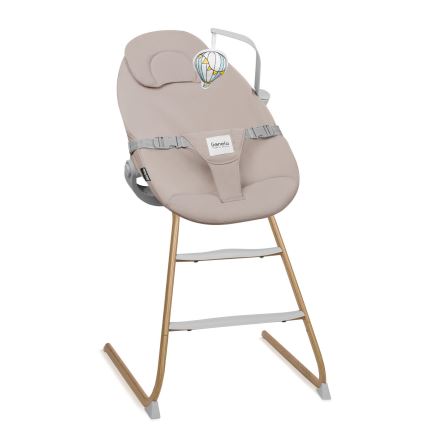 Lionelo - DALIA SET 4-in-1 Sedia da pranzo per bambini Grigio Pietra Naturale